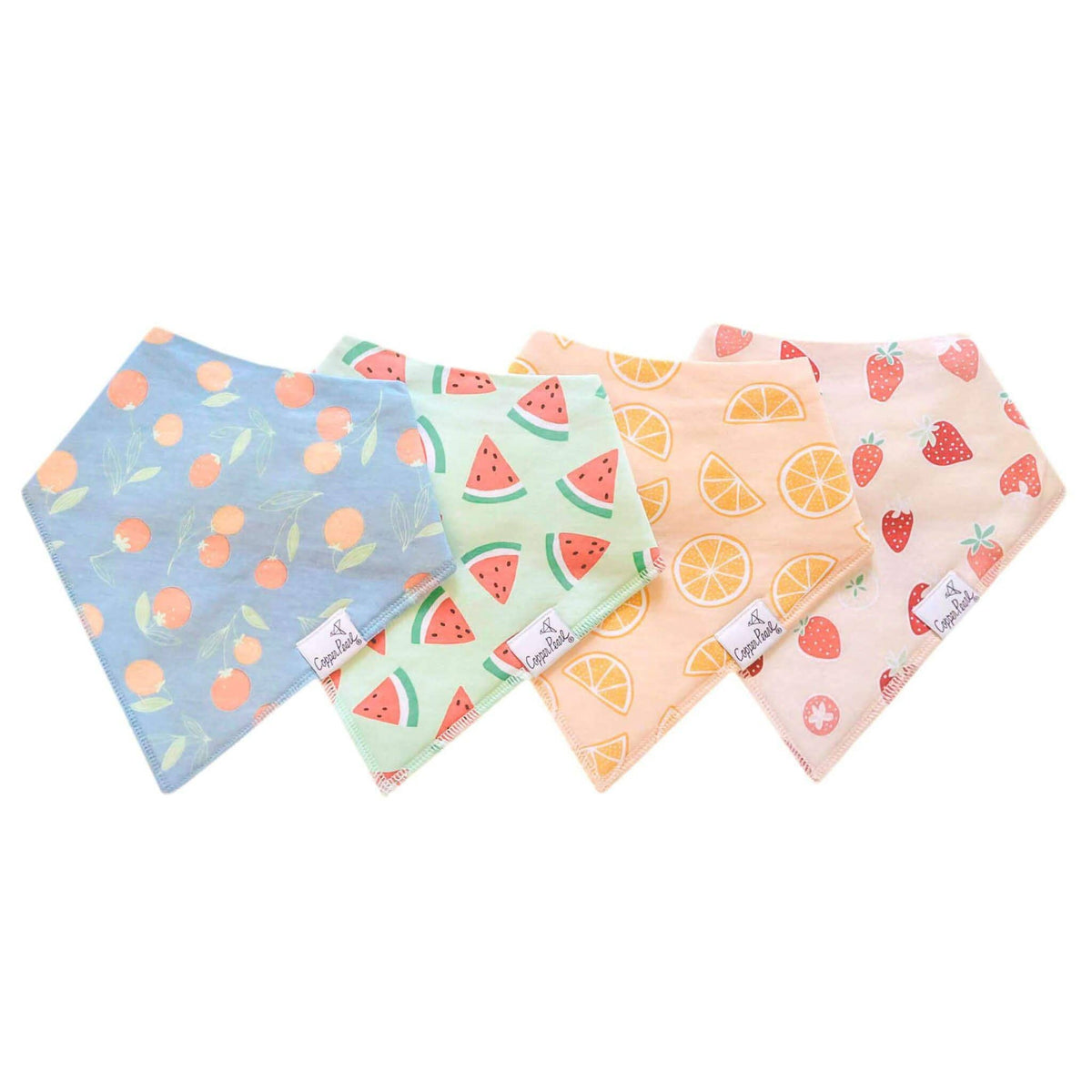 4 Bandana Bibs -Clementine