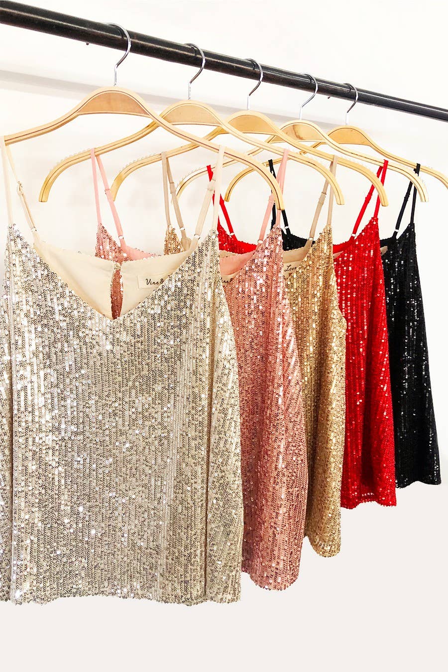Sequin V-Neck Cami
