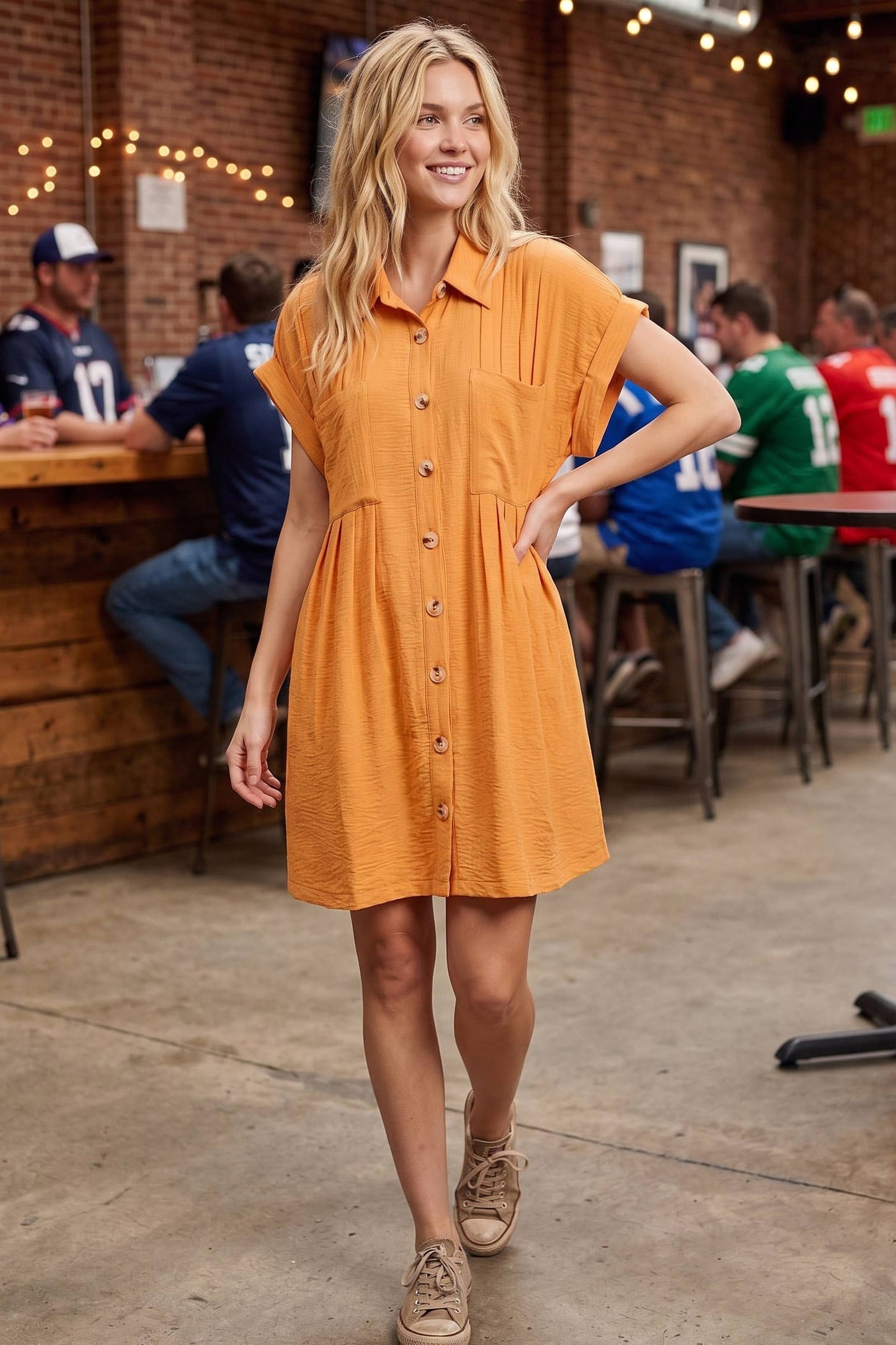 Button Front Shirt Dress