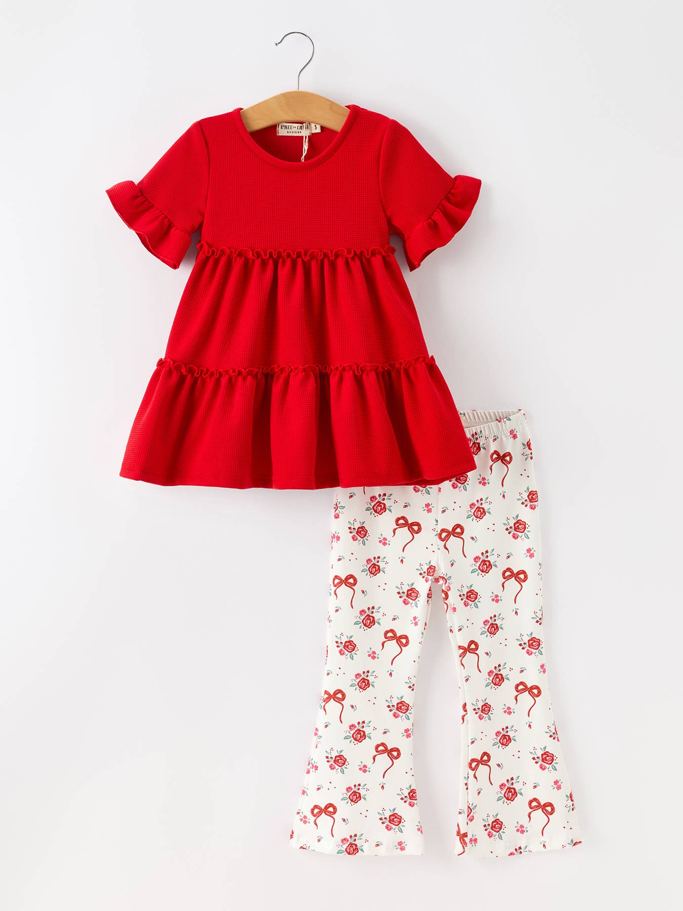Ruffle Top & Bow Pants Set