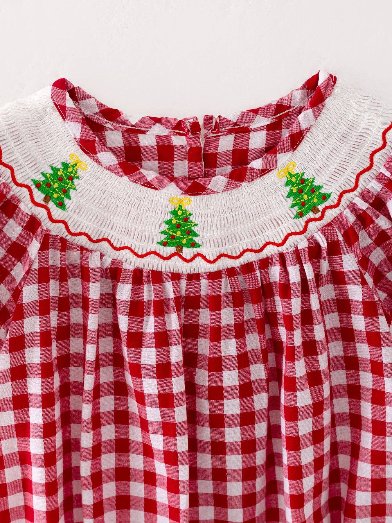 Christmas Tree Smocked Bubble