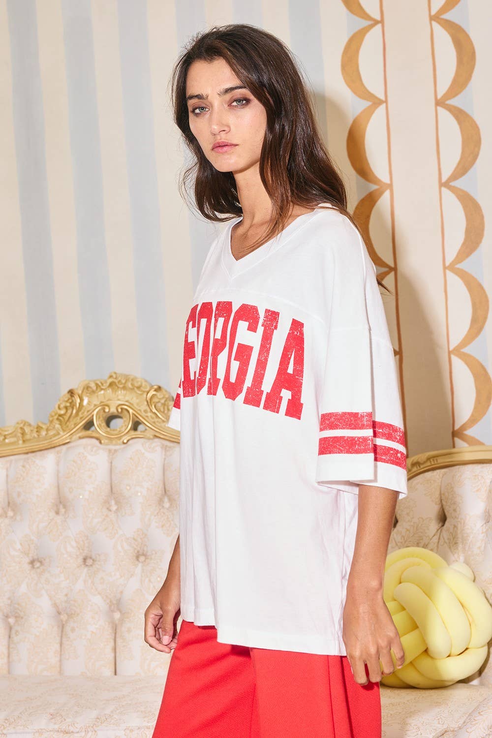 GEORGIA V-neck T-shirt