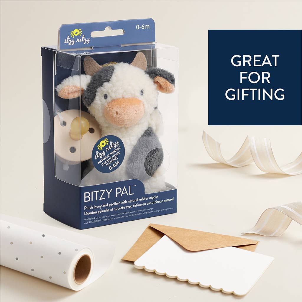 Cow Bitzy Pal Pacifier & Plush