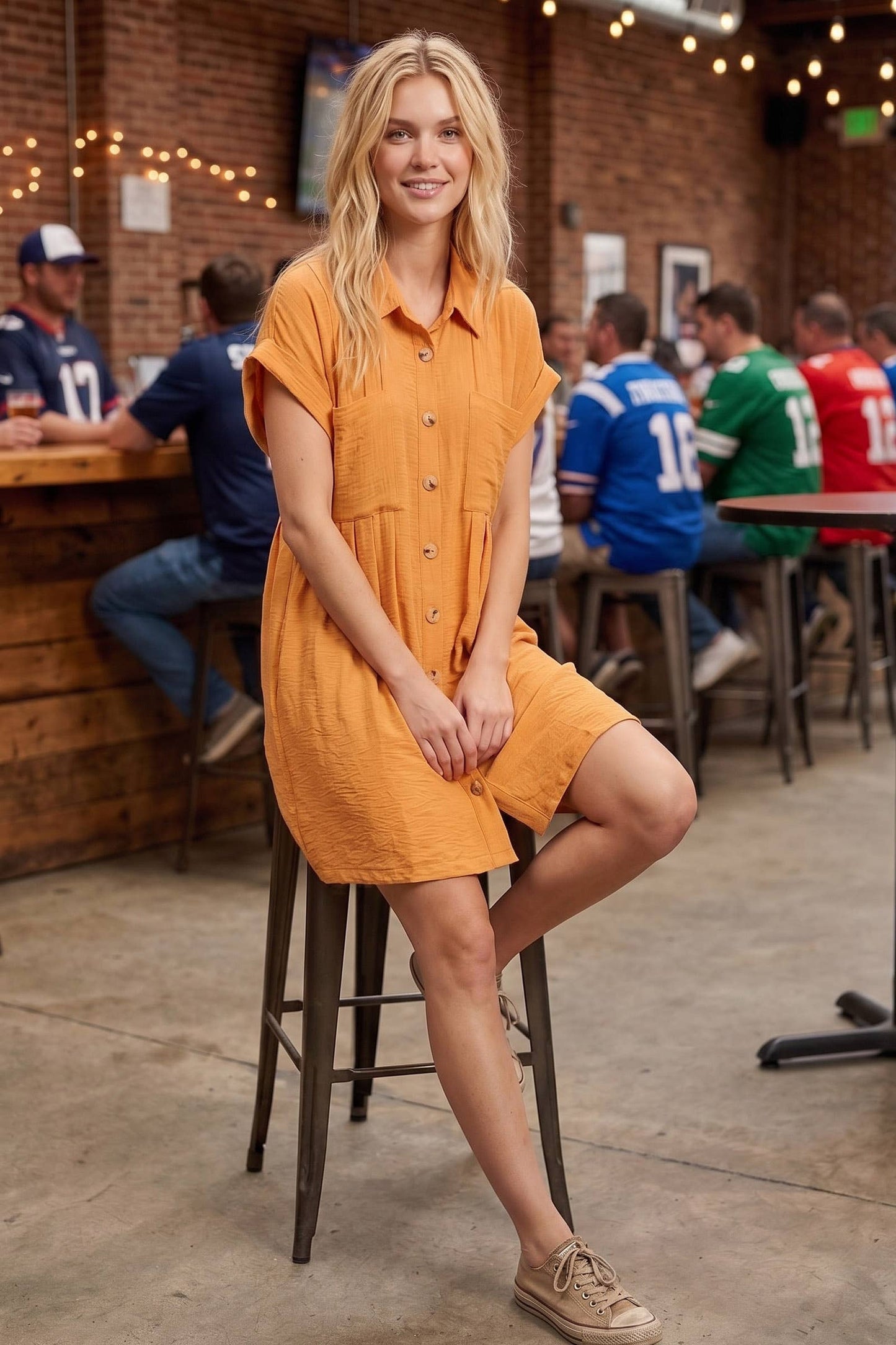 Button Front Shirt Dress