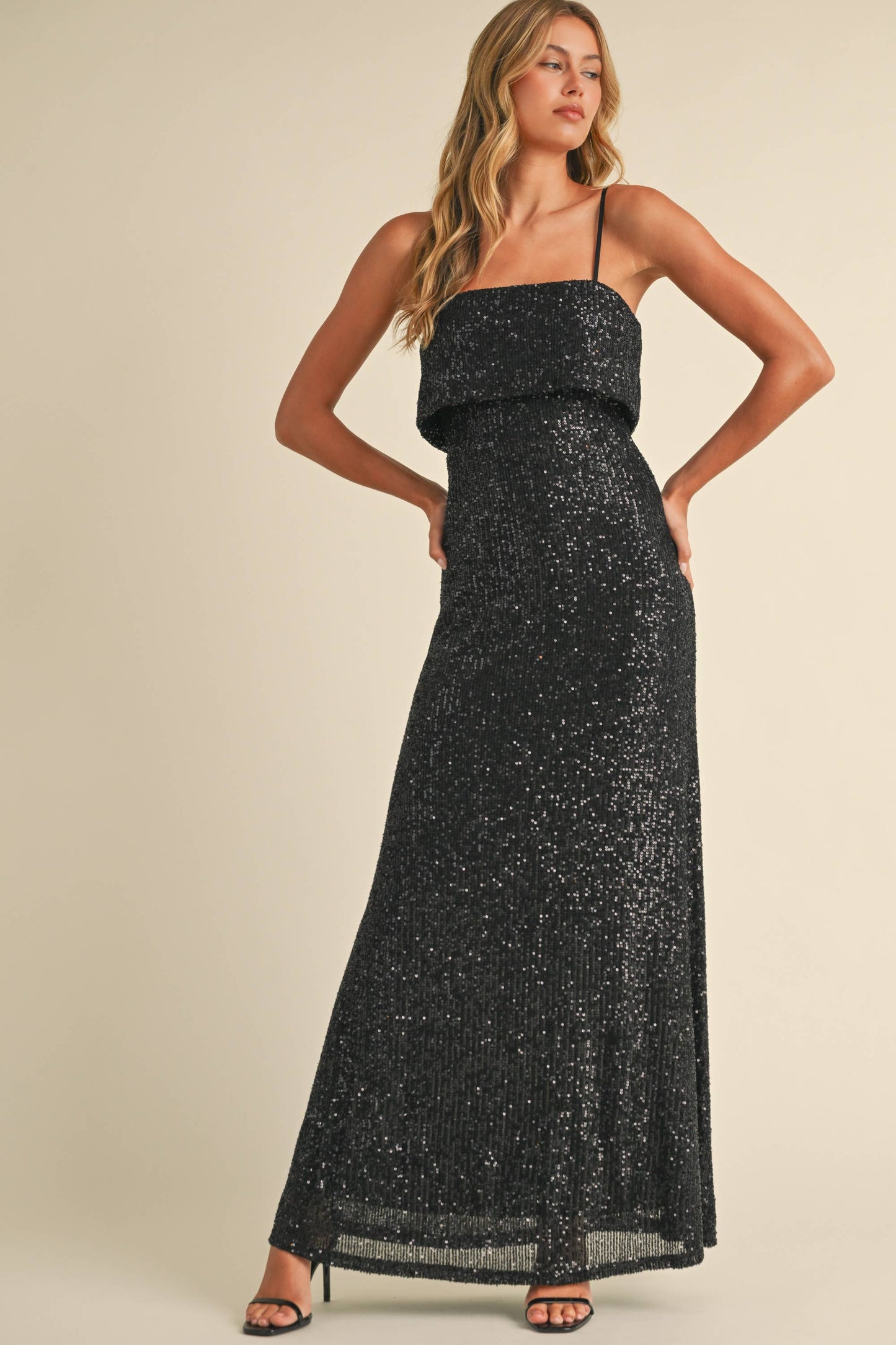 SEQUIN MAXI DRESS