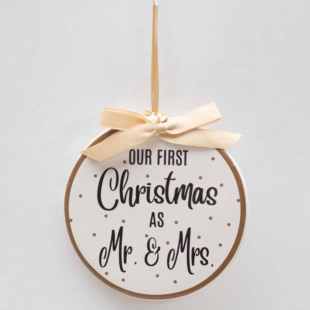 1st Christmas Mr & Mrs Ornament