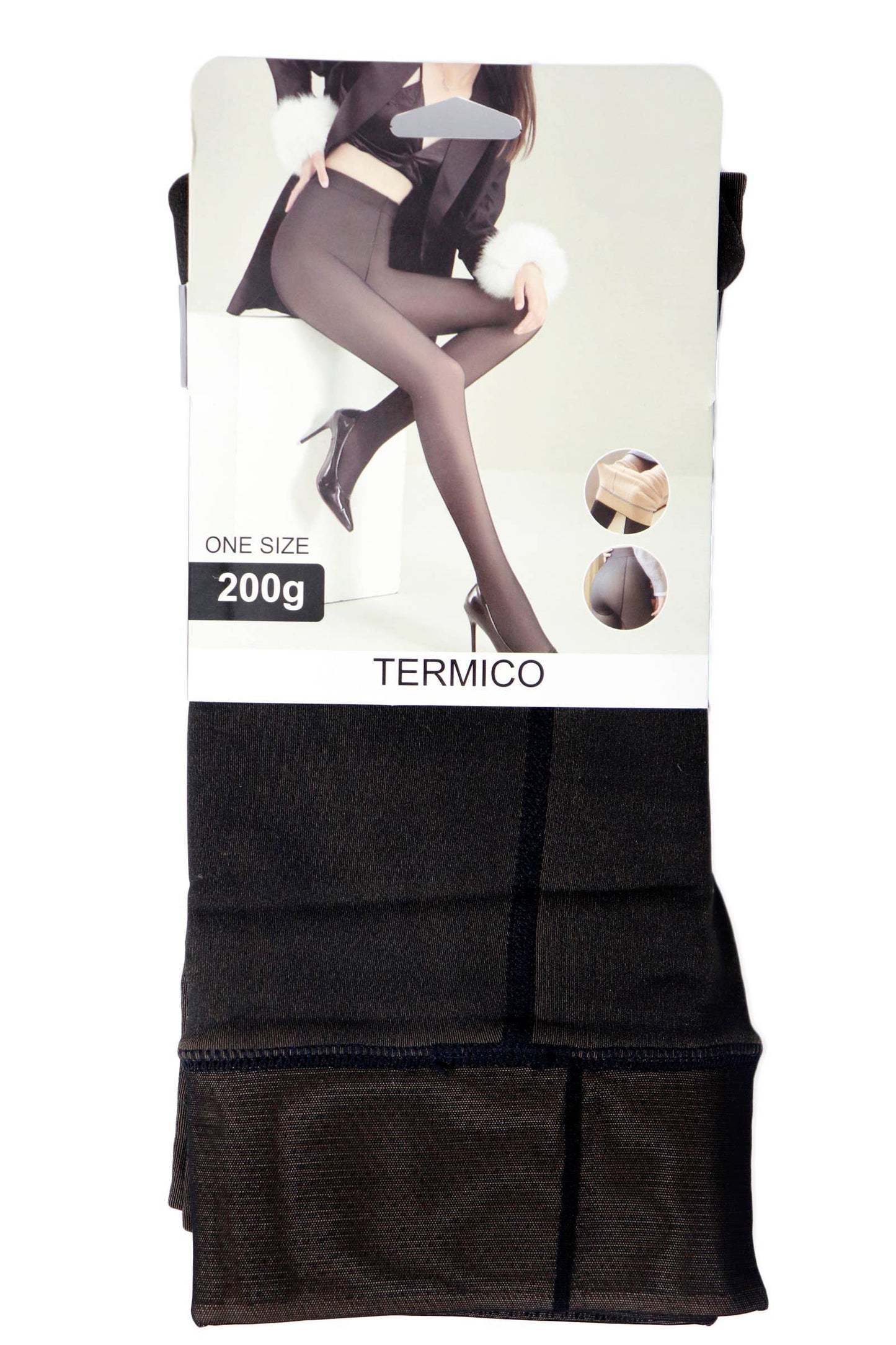 Faux Sheer Fleece Lined Tights
