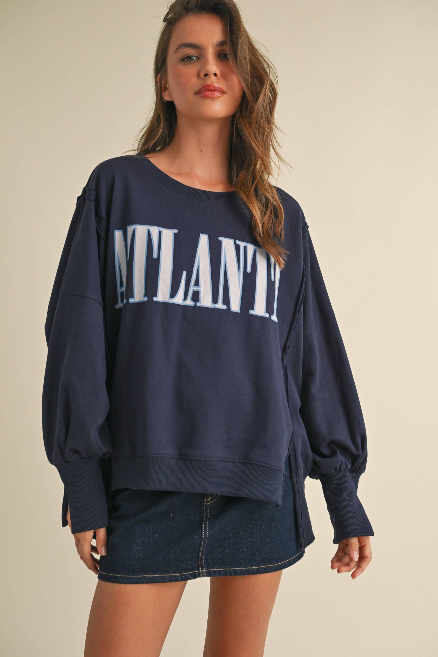 ATL SWEATSHIRT W/ SLIT SLEEVES