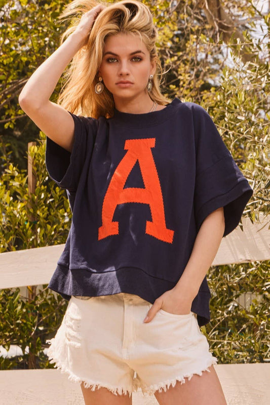 "A" Oversized S/S Sweatshirt