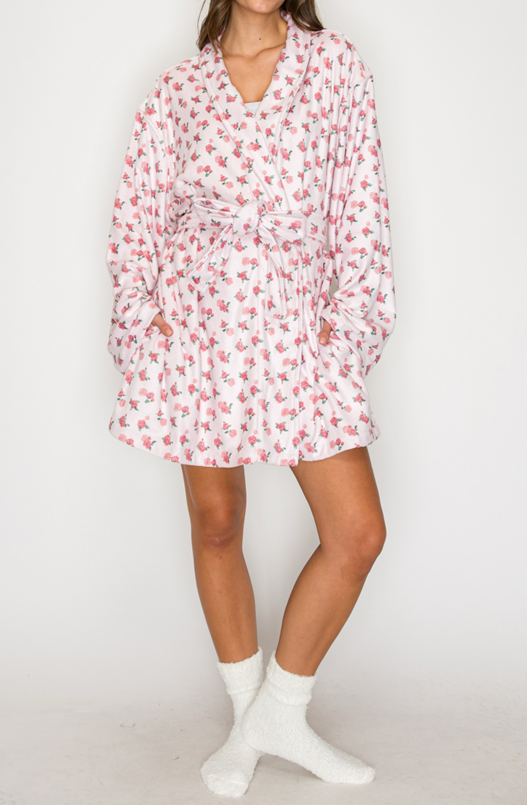 Flower Print Robe