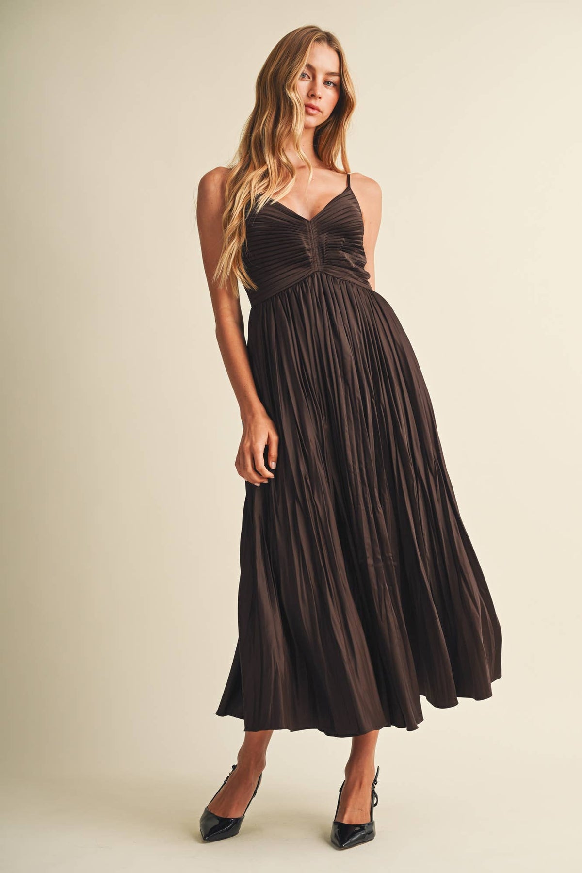 Smocked Back Poplin Dress