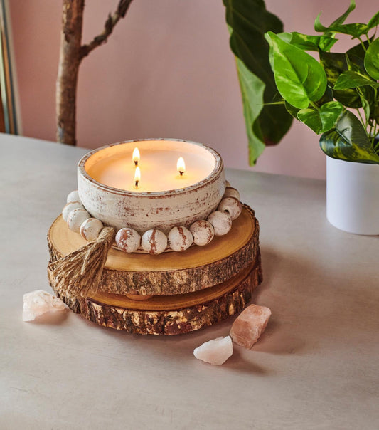 Beaded Bowl Candle
