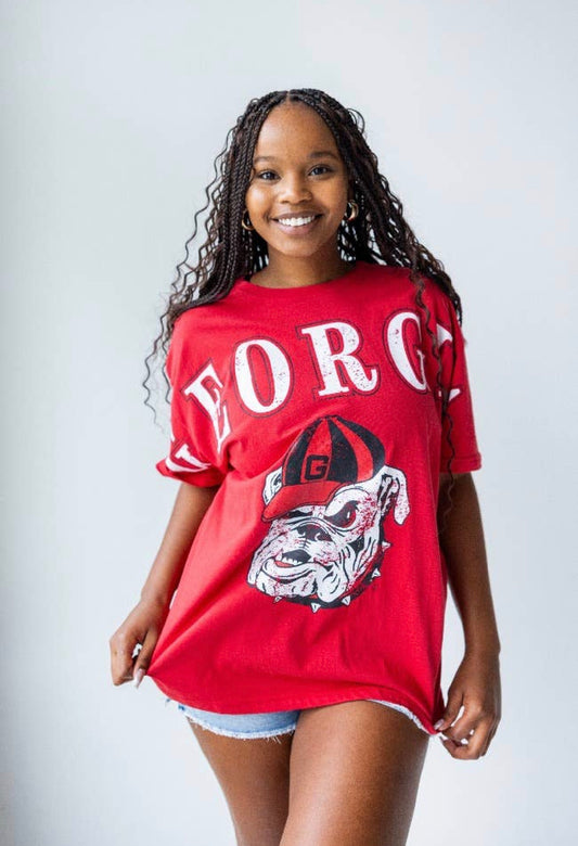 Georgia Split Oversized Band Tee