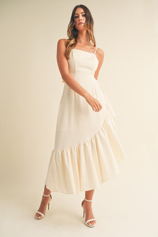 Ruffle Open Back Dress