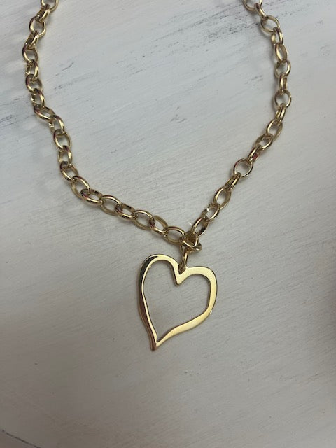 Hollow Heart Necklace