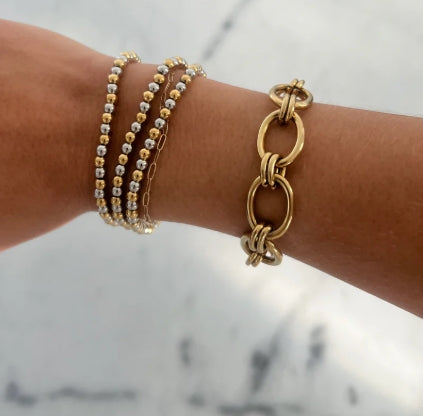 7.5" Gold Filled Beaded Bracelet