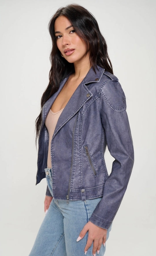 Vegan Leather Biker Jacket