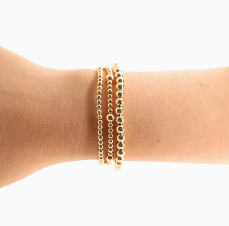 5mm Gold Beaded Bracelet