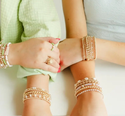 2mm Gold Beaded Bracelet