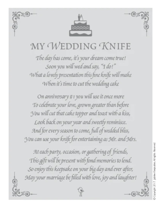 Wedding Knife- White Rosettes