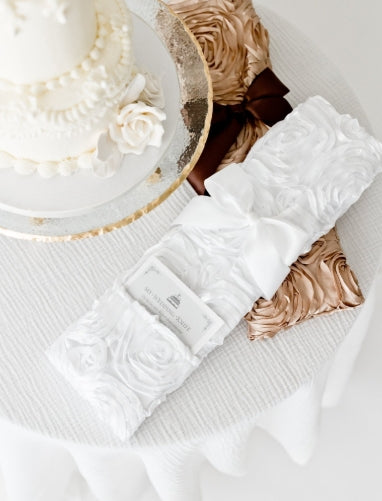 Wedding Knife- White Rosettes
