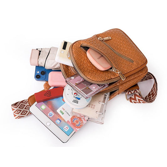 Vegan Woven Leather Sling Bag