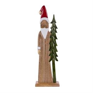 Mango Wood Santa w/Tree