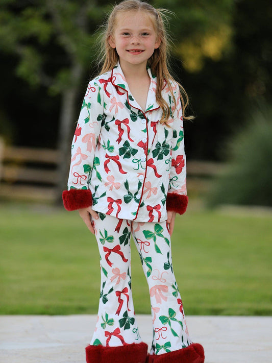 Bow Christmas PJs