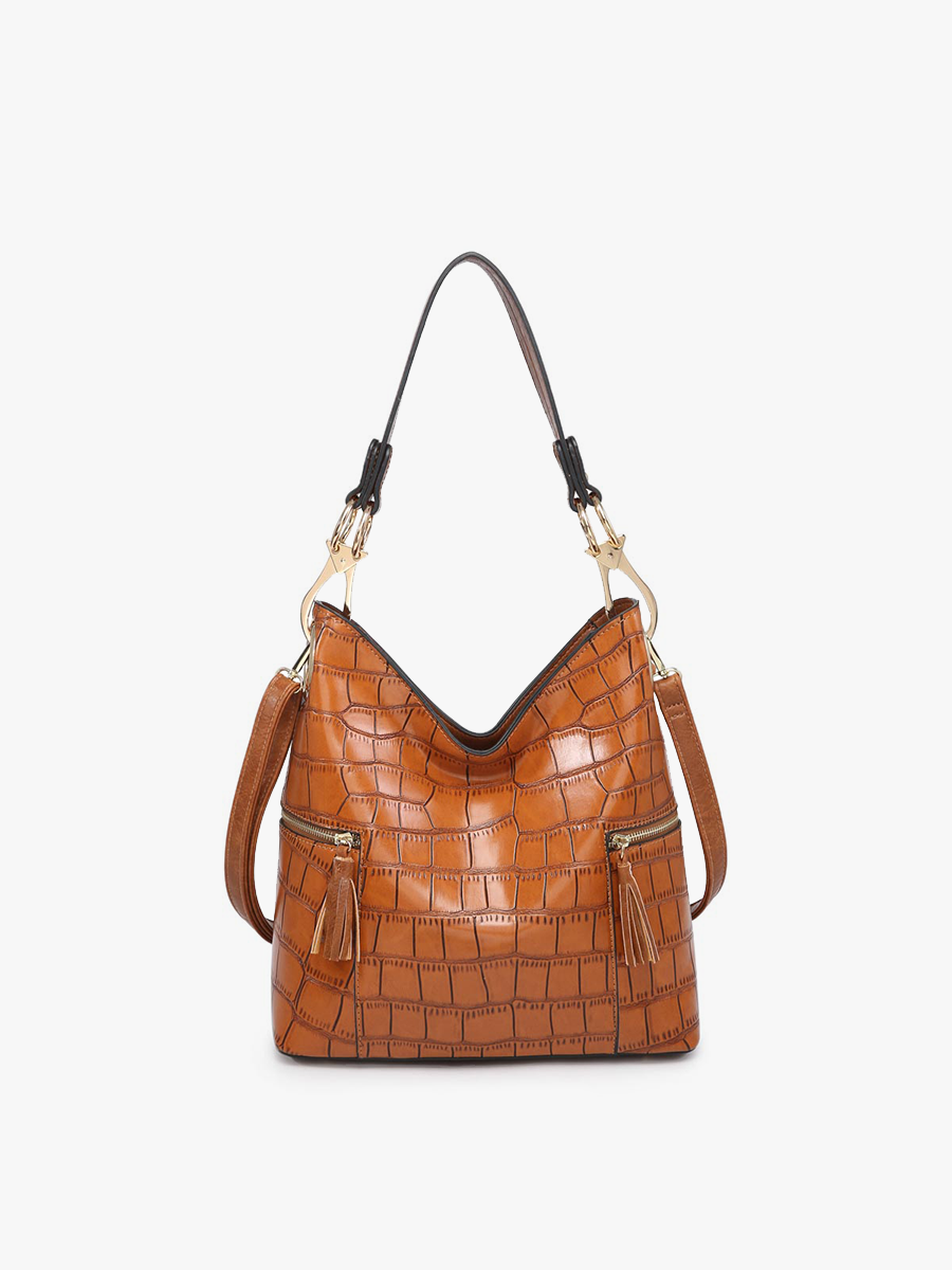 Rochelle Crocodile Hobo Bag-Vegan