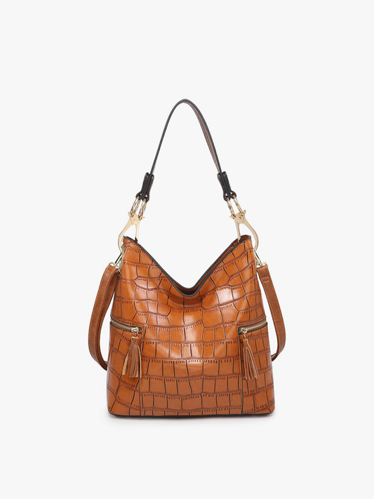 Rochelle Crocodile Hobo Bag-Vegan