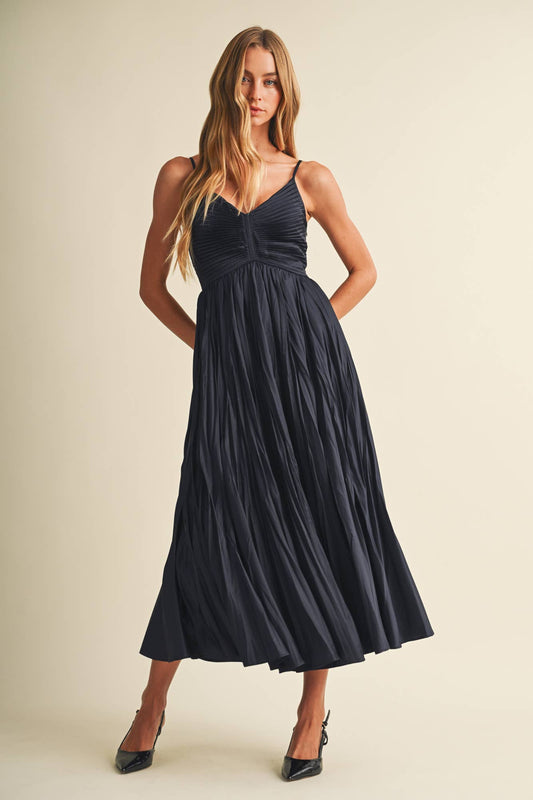 Smocked Back Poplin Dress