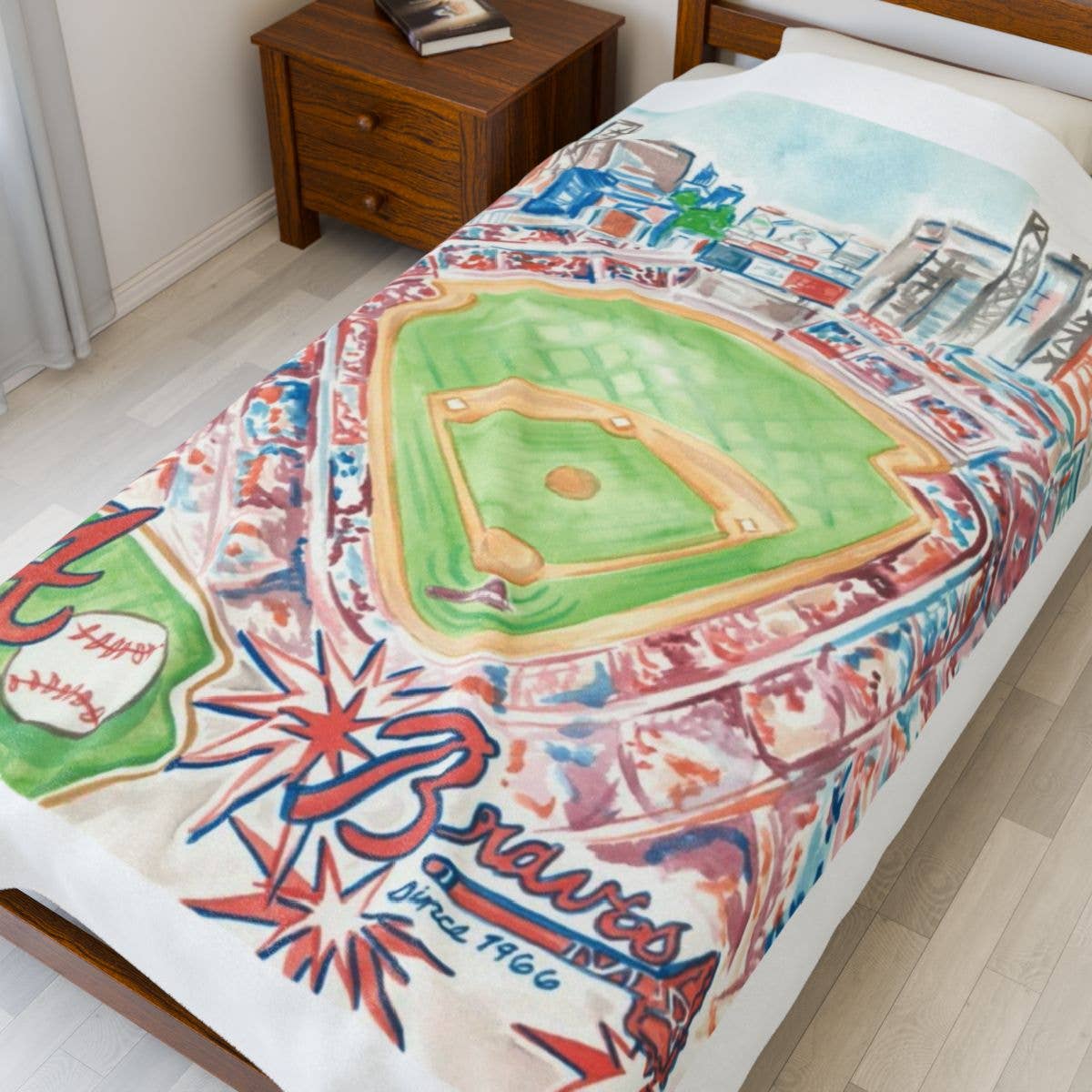 Braves Truist Park Velveteen Blanket