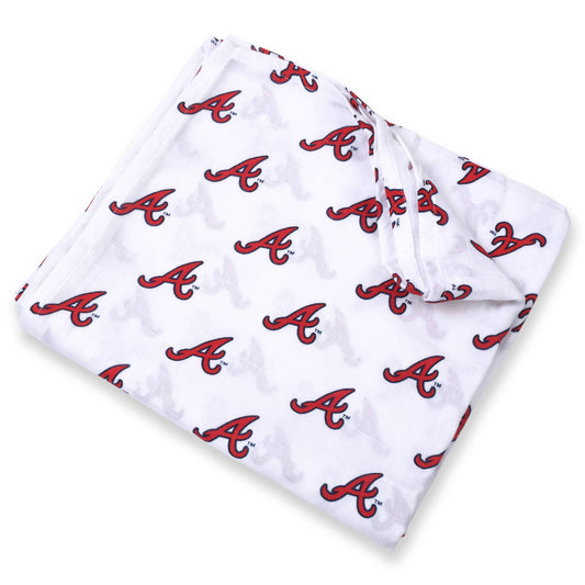 Atlanta Braves Muslin Swaddle Blanket