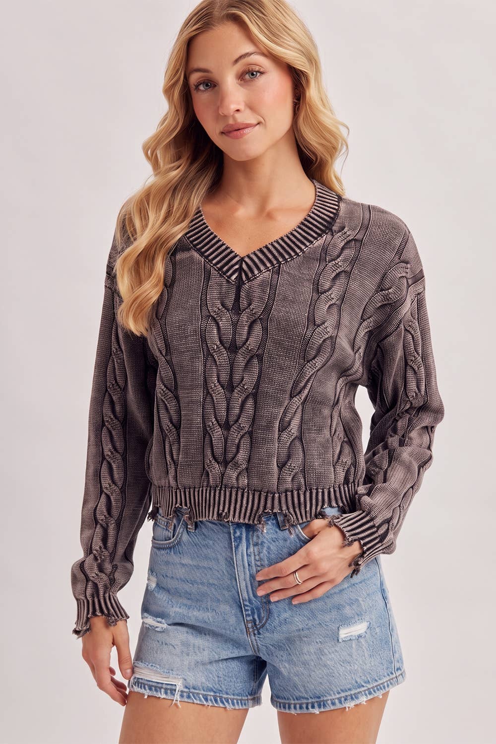 CROPPED CHUNKY SWEATER