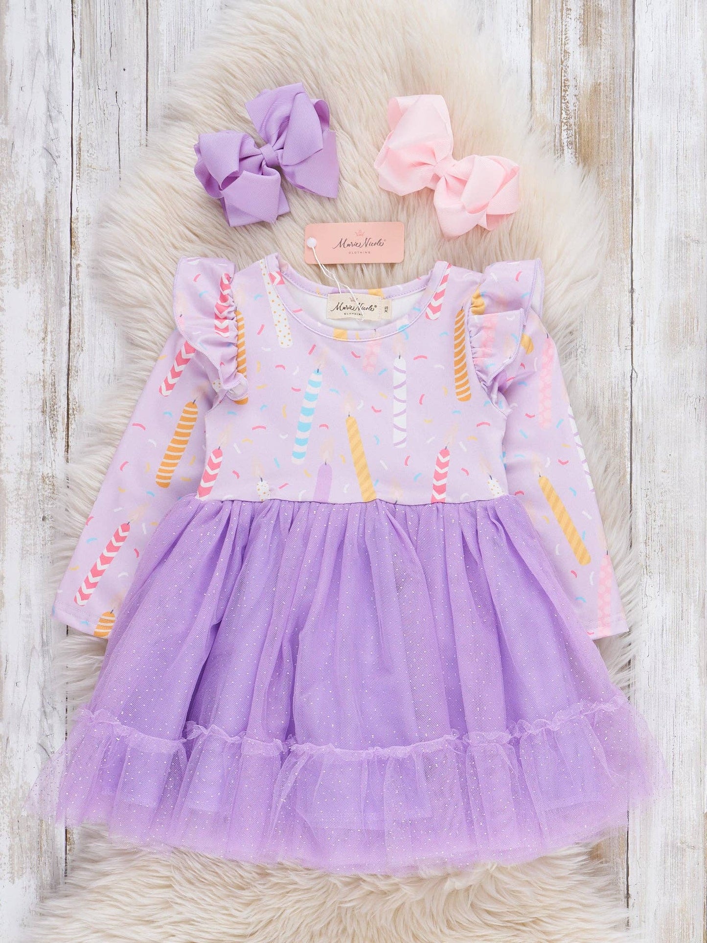Lavender Bday Candles Dress