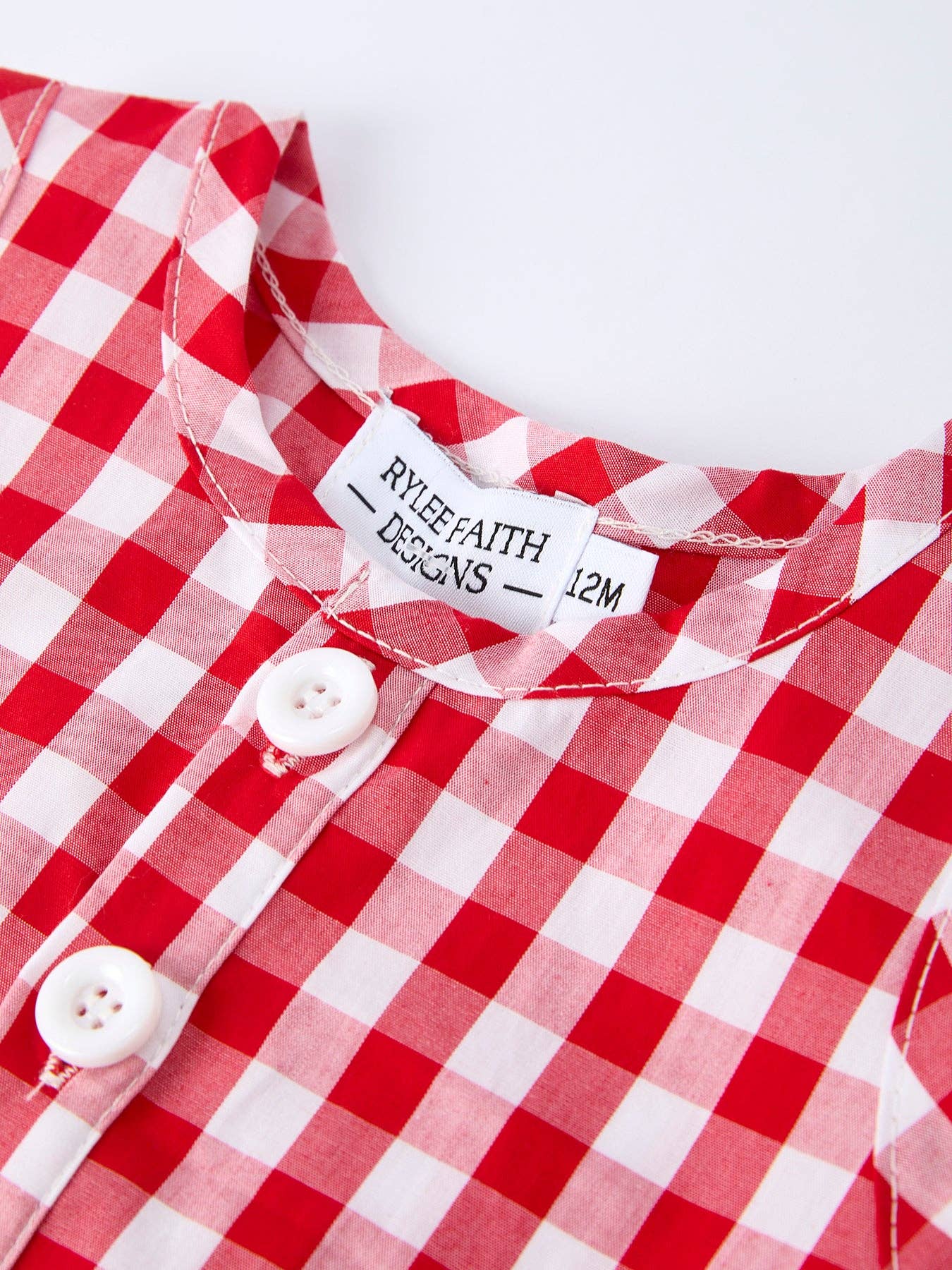 Red Checkered Boys Romper