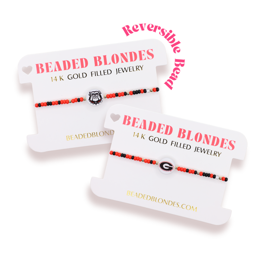 UGA Flip Bracelet on Red