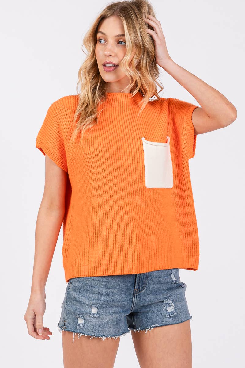 COLOR BLOCKED SWEATER TOP