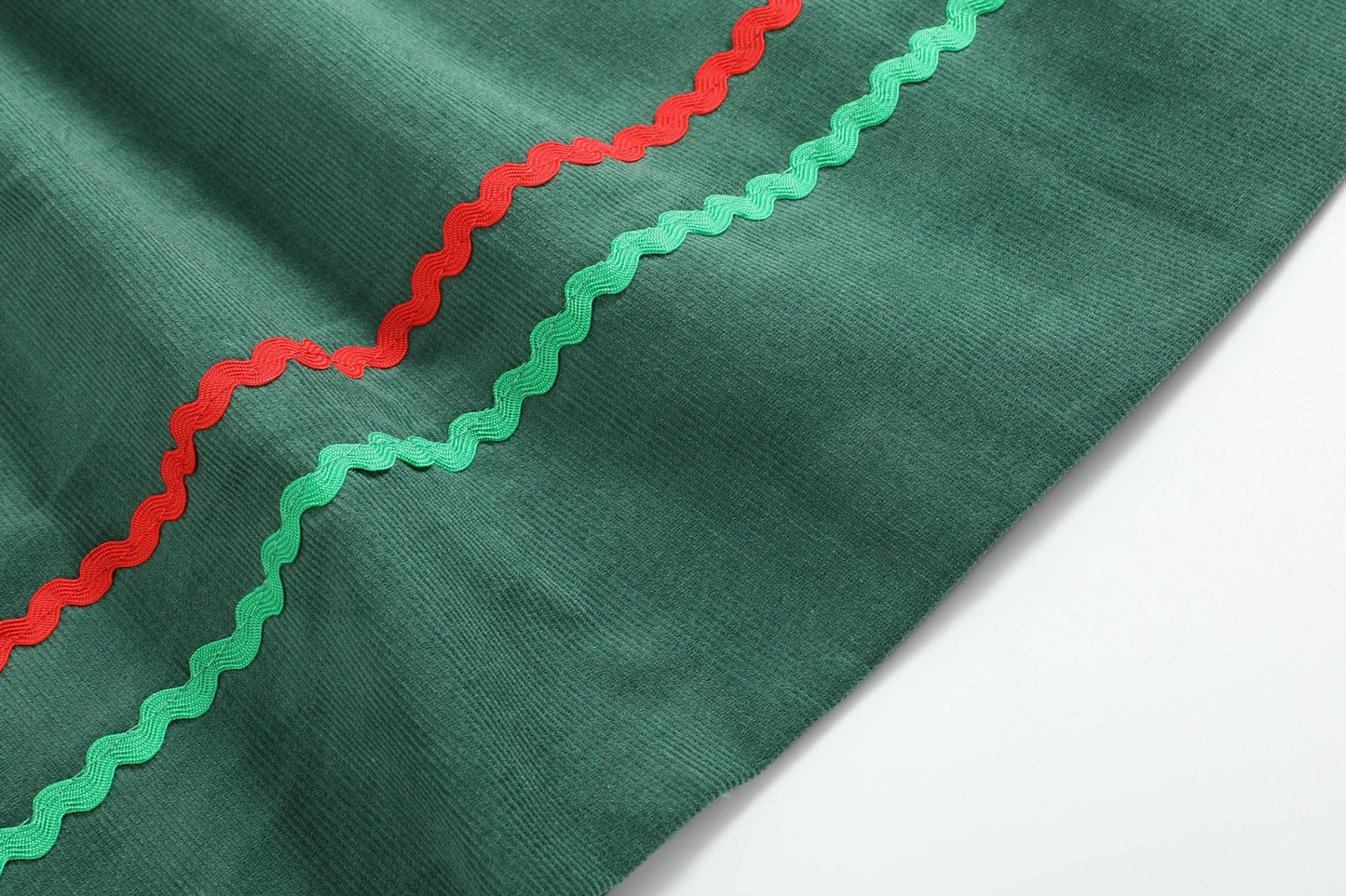 Green Corduroy Smocked Dress