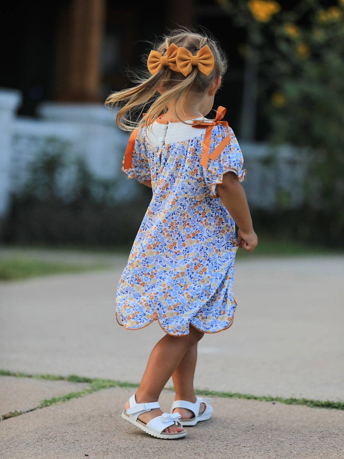 Fall Floral Smocked Dress