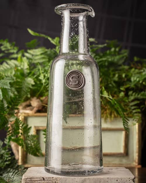 Stamped Initial Decanter
