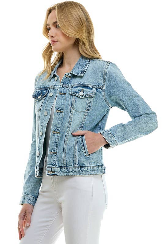 COTTON DENIM JEAN JACKET