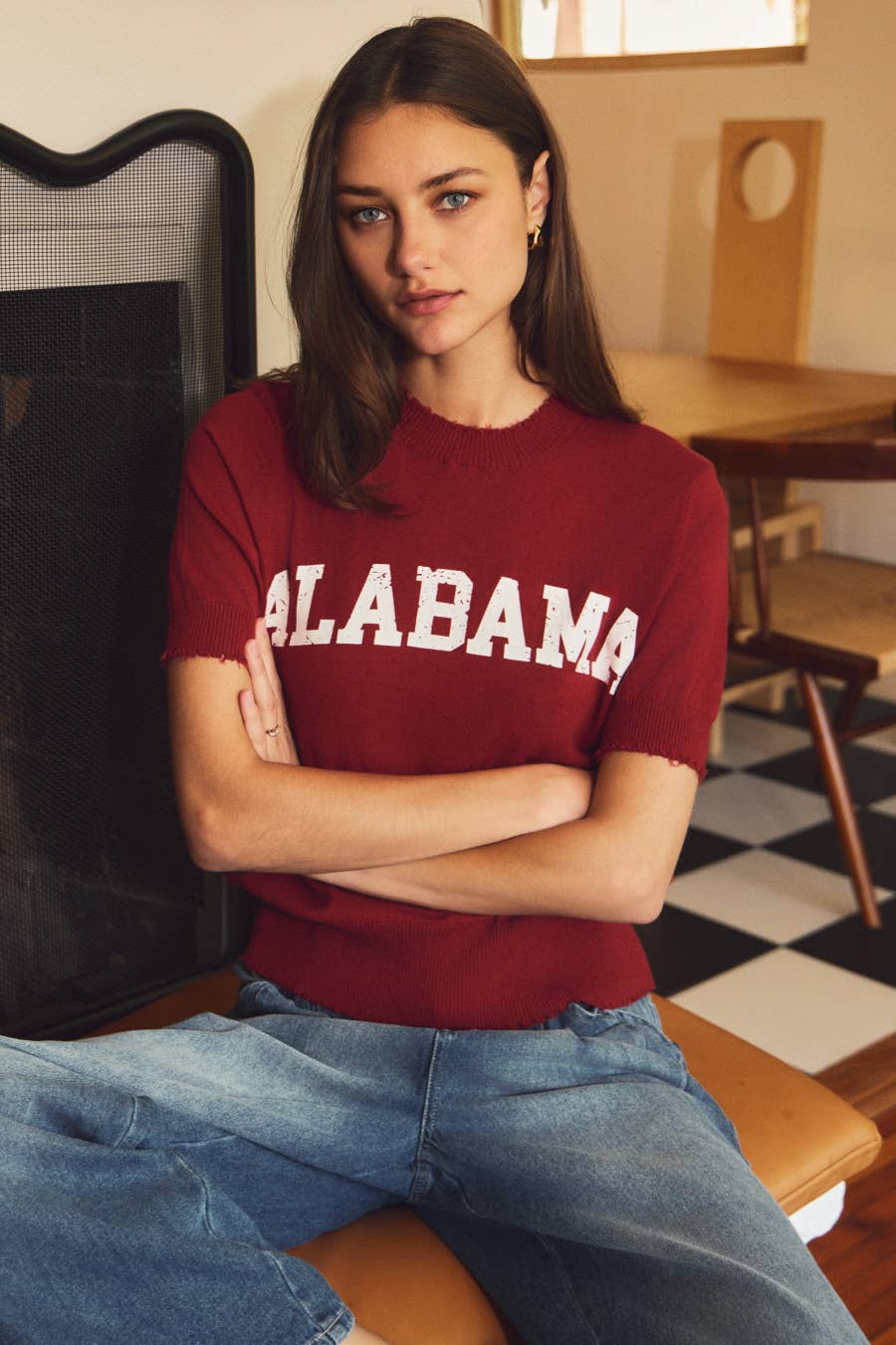 Short-sleeve Alabama Knit Top