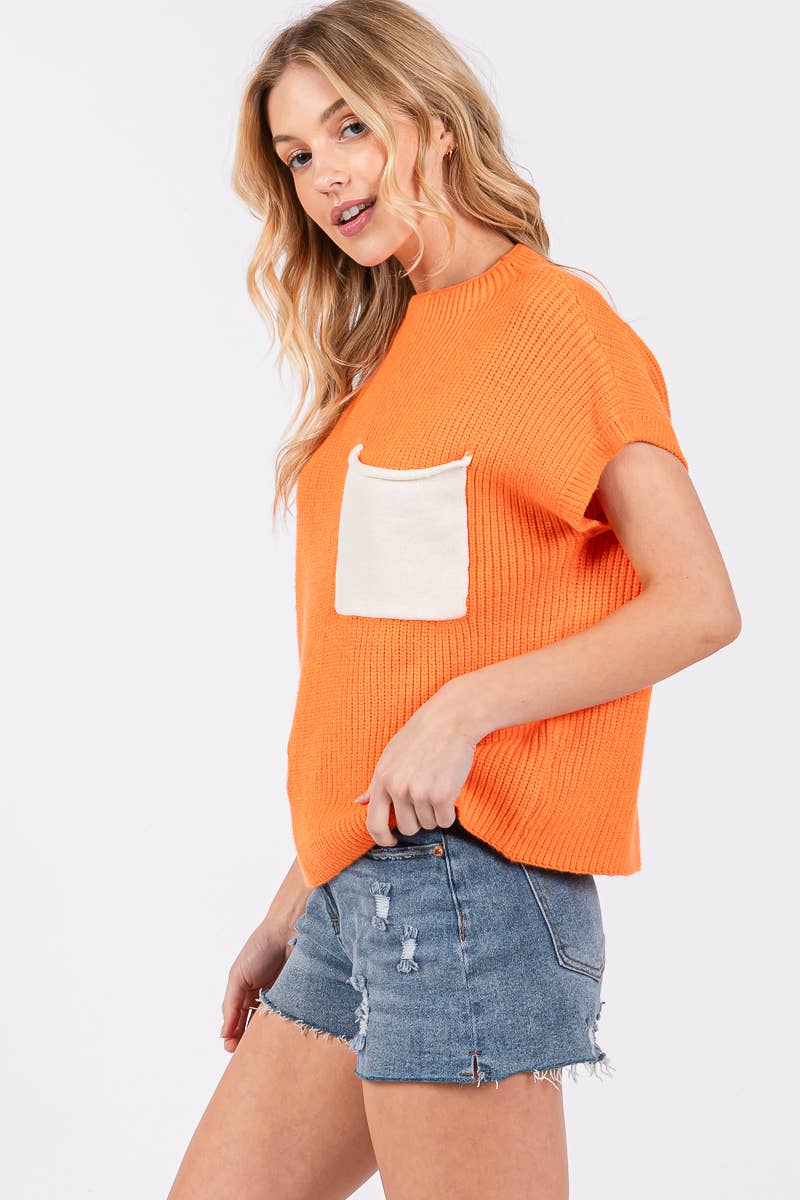 COLOR BLOCKED SWEATER TOP