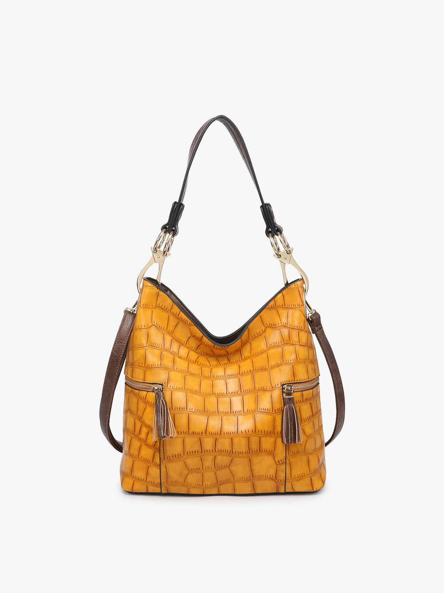 Rochelle Crocodile Hobo Bag-Vegan
