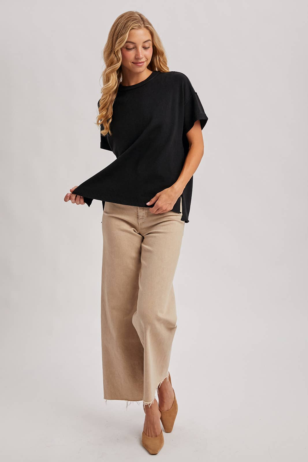 CREW NECK KNIT TOP