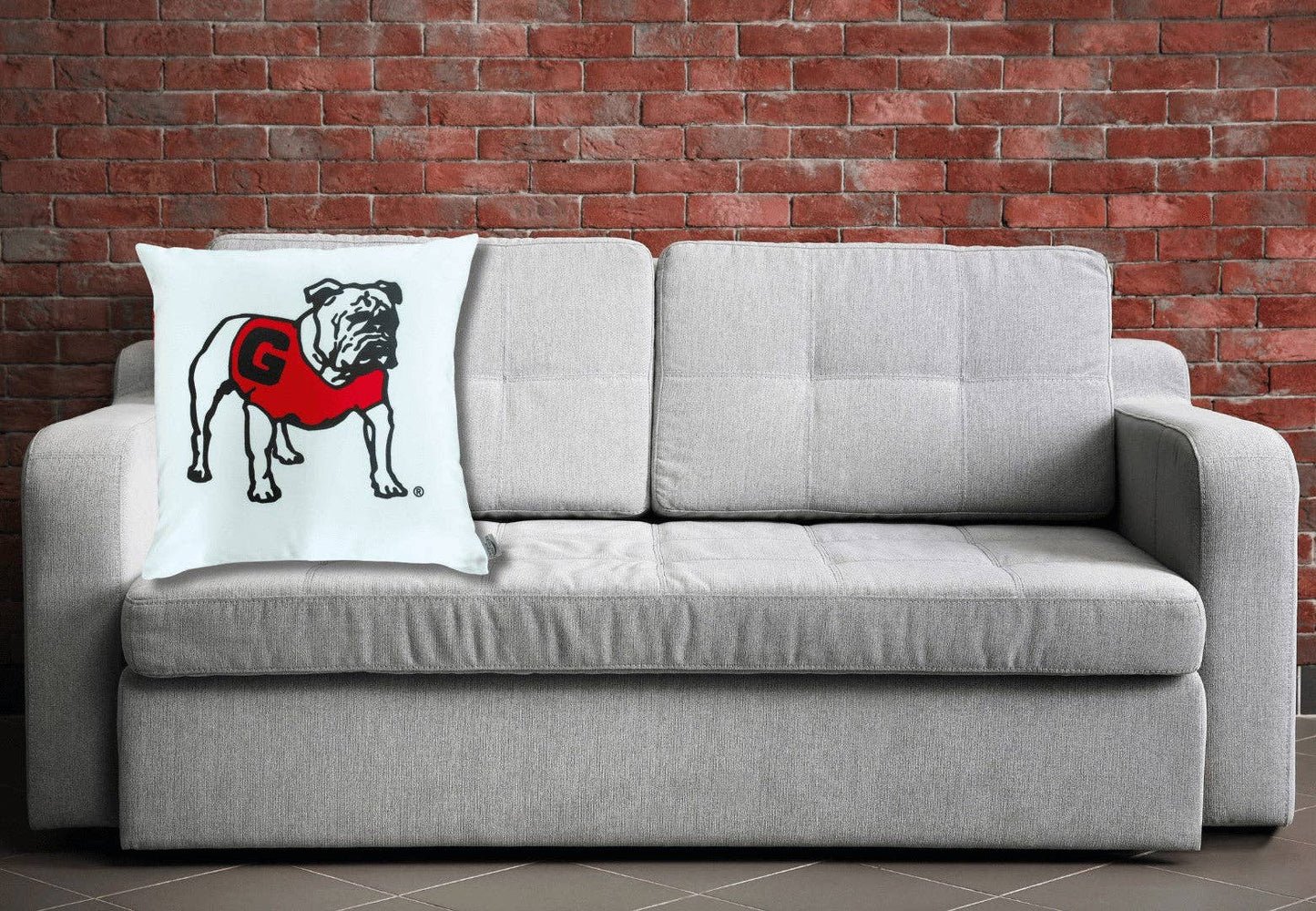 UGA Vintage Bulldog Pillow