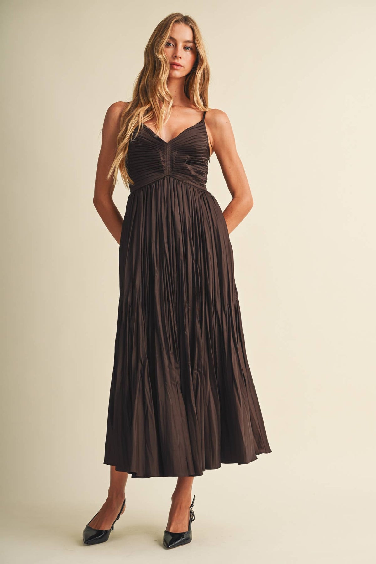 Smocked Back Poplin Dress