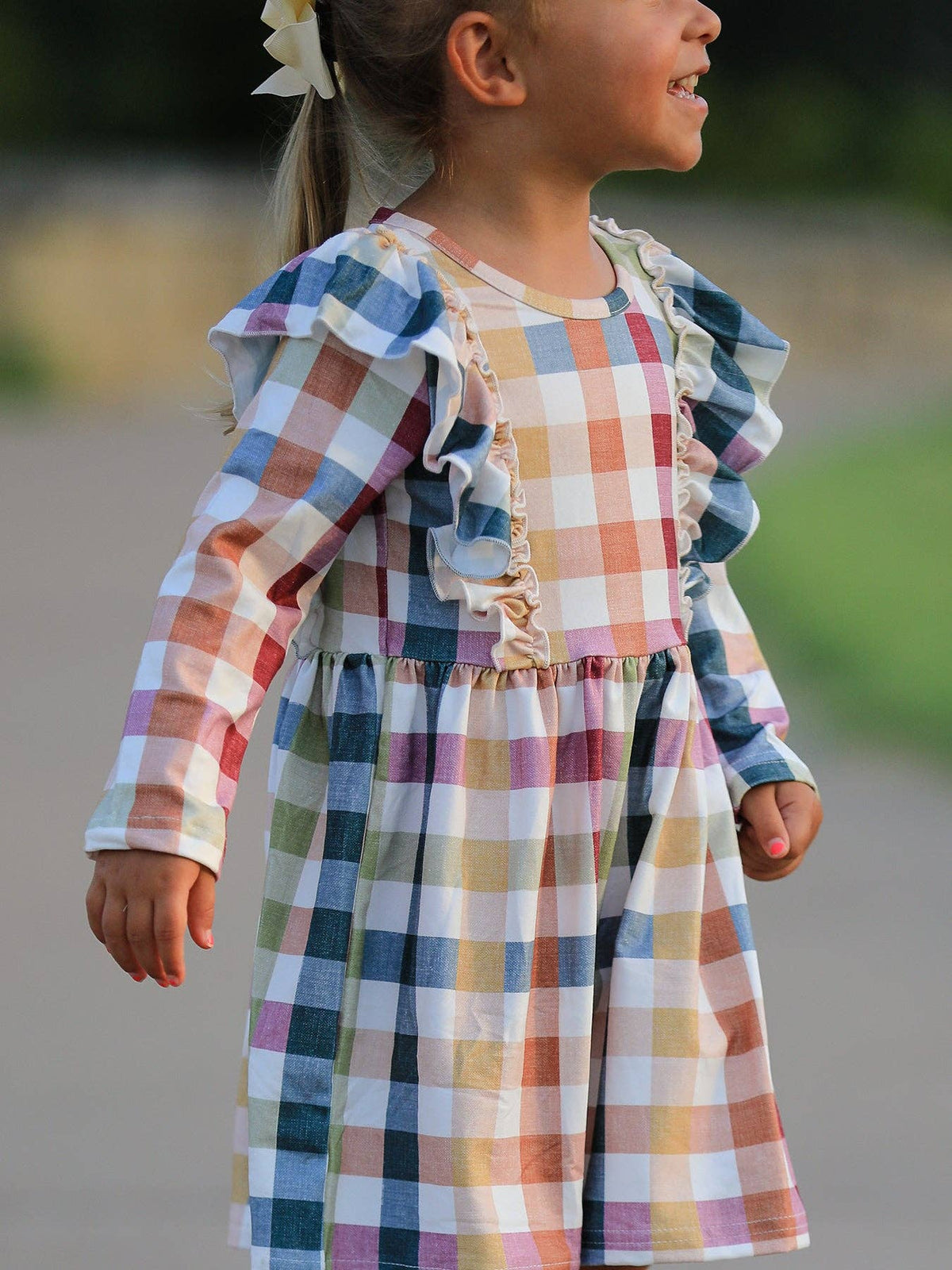 Plaid Long Sleeve Dress