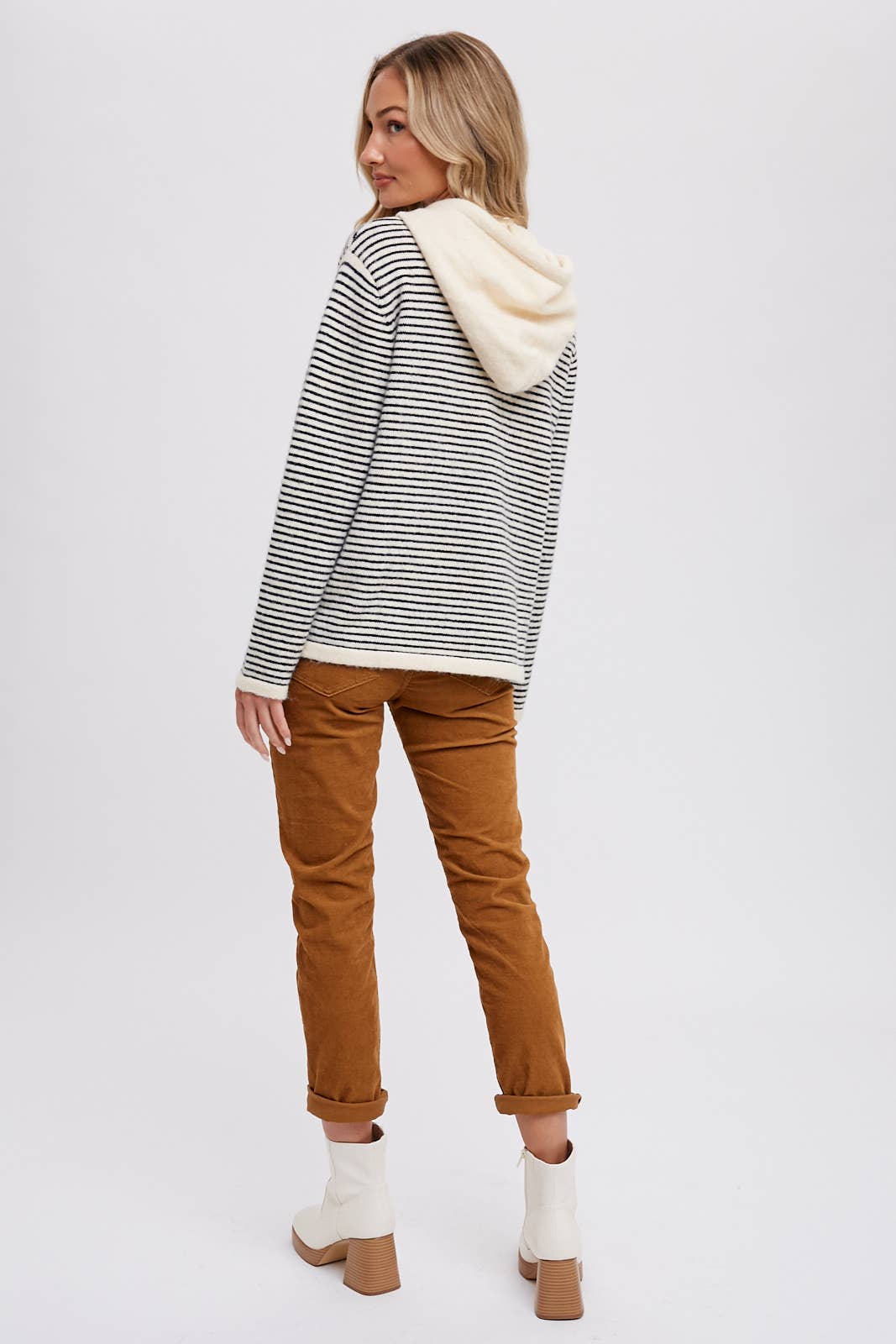 HENLEY SWEATER WITH HOODIE